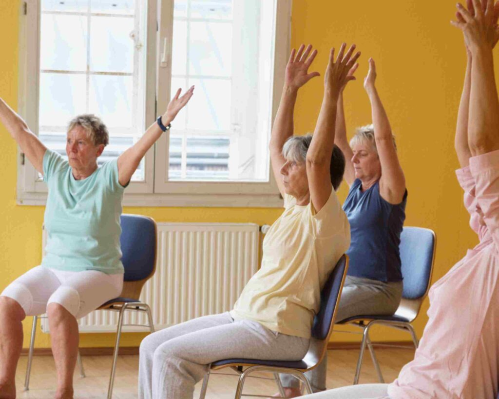 Asssited living in Lansing chair yoga tips
