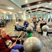 Senior Wellness in Detroit using a simple chair