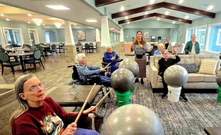 Senior Wellness in Detroit using a simple chair