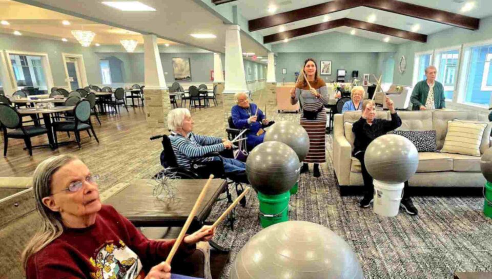 Senior Wellness in Detroit using a simple chair