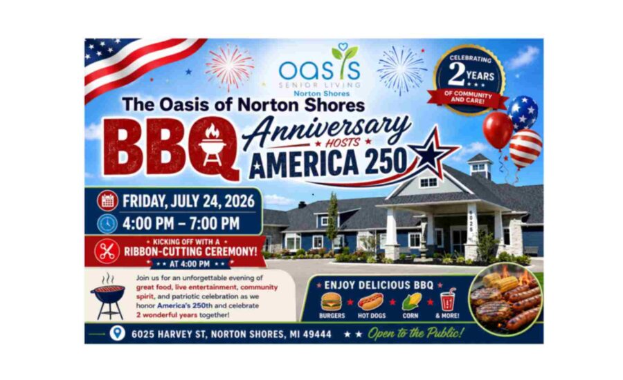 senior living in Muskegon, Michigan celebrates 2 years & America 250th