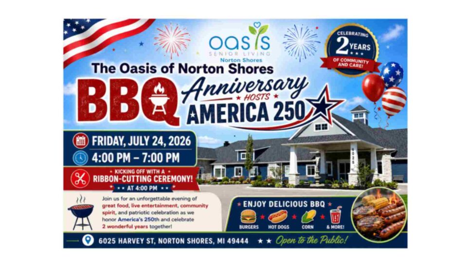 senior living in Muskegon, Michigan celebrates 2 years & America 250th