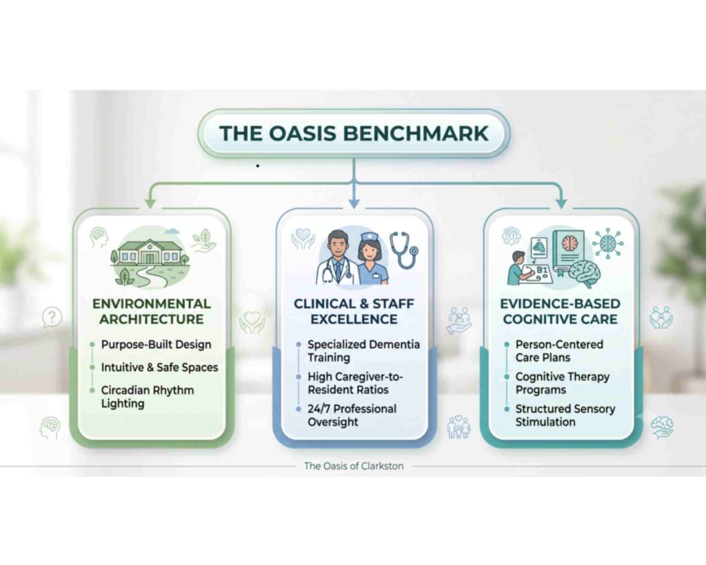 The Oasis of Clarkston benchmark for understanding Memory Care